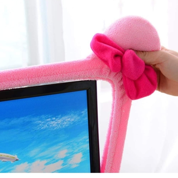 Monfurise 20"-29" Lovely Cute Dustproof Computer Monitor Cover with Cat Ears - Picture 3 of 3